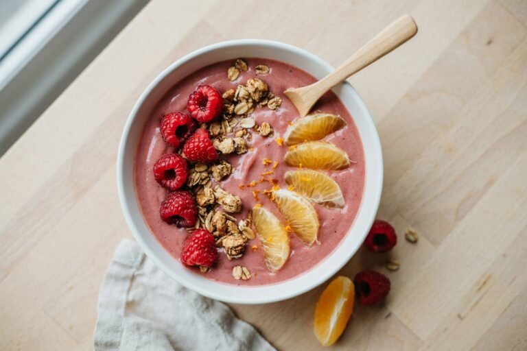 Raspberry Orange Smoothie Bowl