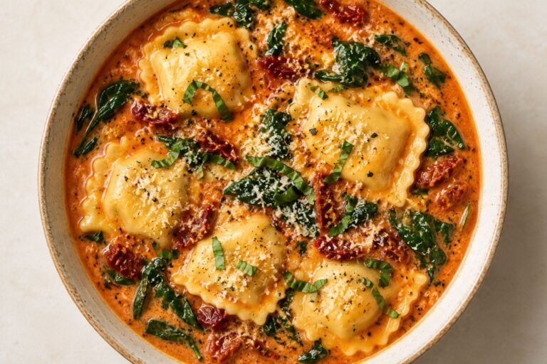 Tuscan Ravioli Soup Easy & Delicious