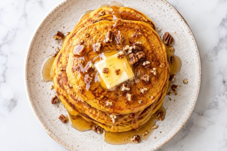 Pumpkin Cottage Cheese Pancakes