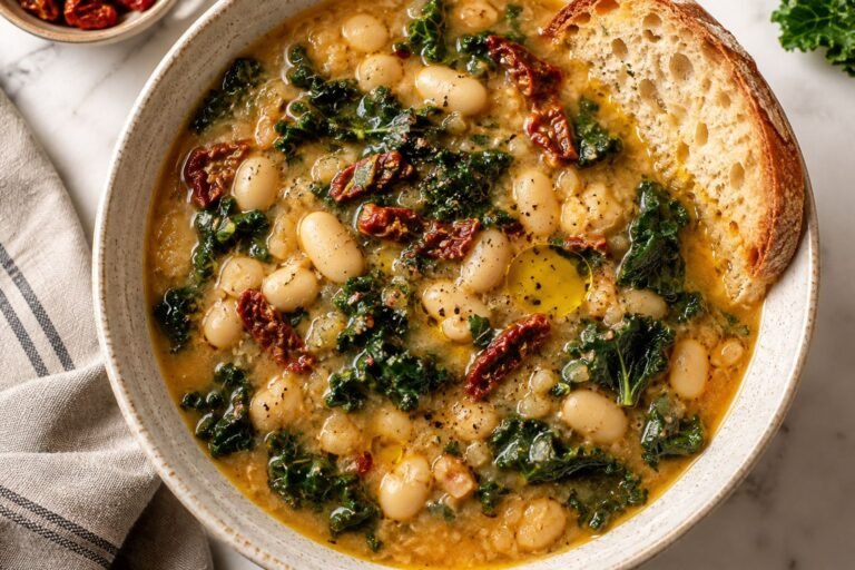 Tuscan White Bean Soup (Vegan)